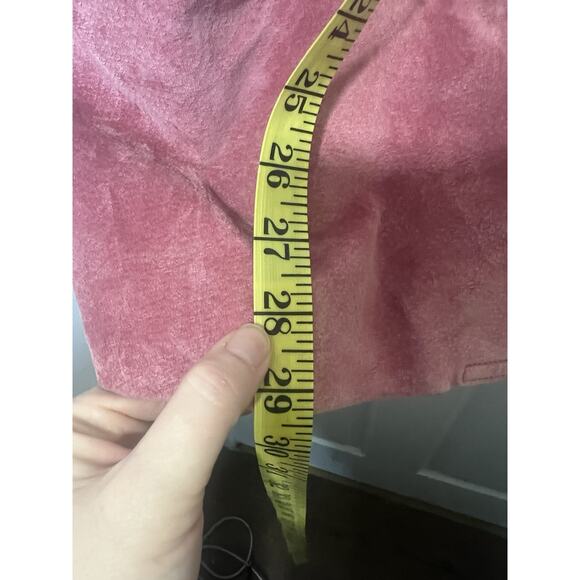Vintage St John's Bay Woman’s Y2K Washable Suede 100% Leather Jacket Rose Pink - Picture 11 of 12